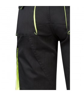 VL HEMERA Bermudas elasticas bicolor y multibolsillos 240 g m en algodon 46 EME 38 y poliester 16