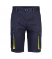 VL HEMERA Bermudas elasticas bicolor y multibolsillos 240 g m en algodon 46 EME 38 y poliester 16