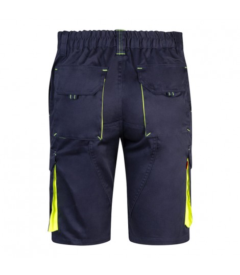 VL HEMERA Bermudas elasticas bicolor y multibolsillos 240 g m en algodon 46 EME 38 y poliester 16