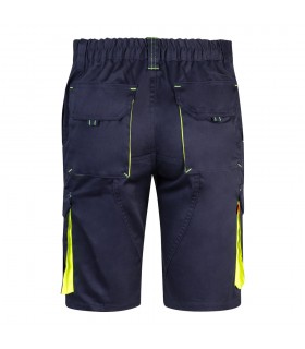 VL HEMERA Bermudas elasticas bicolor y multibolsillos 240 g m en algodon 46 EME 38 y poliester 16