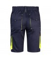 VL HEMERA Bermudas elasticas bicolor y multibolsillos 240 g m en algodon 46 EME 38 y poliester 16