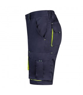 VL HEMERA Bermudas elasticas bicolor y multibolsillos 240 g m en algodon 46 EME 38 y poliester 16