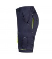 VL HEMERA Bermudas elasticas bicolor y multibolsillos 240 g m en algodon 46 EME 38 y poliester 16