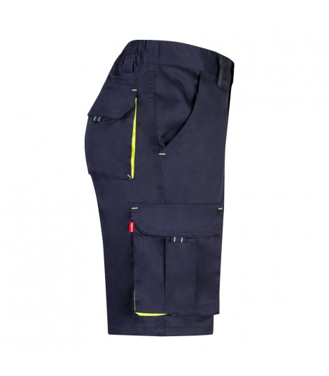 VL HEMERA Bermudas elasticas bicolor y multibolsillos 240 g m en algodon 46 EME 38 y poliester 16