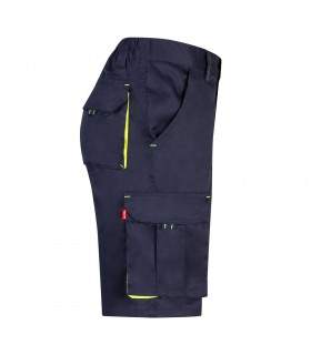 VL HEMERA Bermudas elasticas bicolor y multibolsillos 240 g m en algodon 46 EME 38 y poliester 16