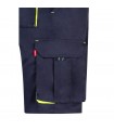 VL HEMERA Bermudas elasticas bicolor y multibolsillos 240 g m en algodon 46 EME 38 y poliester 16