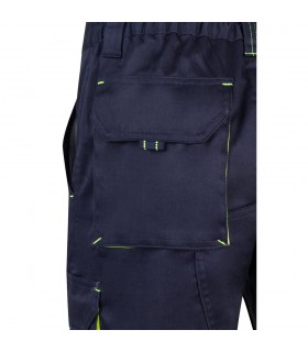 VL HEMERA Bermudas elasticas bicolor y multibolsillos 240 g m en algodon 46 EME 38 y poliester 16