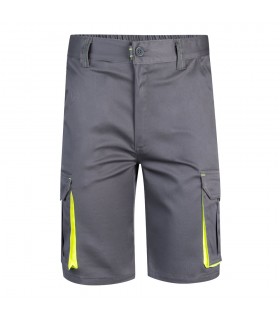VL HEMERA Bermudas elasticas bicolor y multibolsillos 240 g m en algodon 46 EME 38 y poliester 16