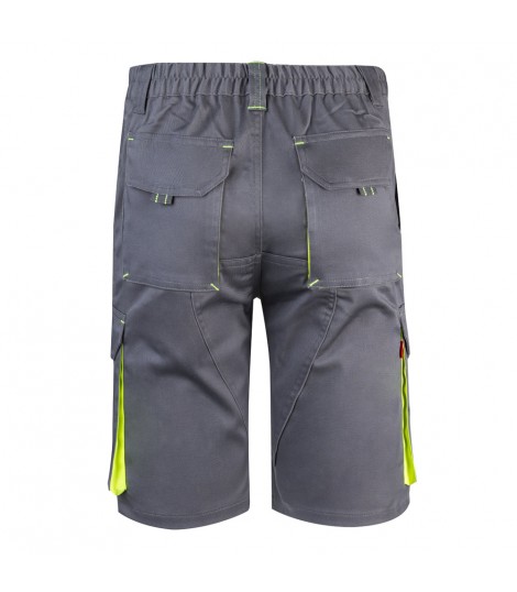 VL HEMERA Bermudas elasticas bicolor y multibolsillos 240 g m en algodon 46 EME 38 y poliester 16