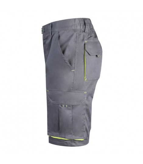 VL HEMERA Bermudas elasticas bicolor y multibolsillos 240 g m en algodon 46 EME 38 y poliester 16