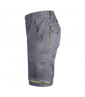 VL HEMERA Bermudas elasticas bicolor y multibolsillos 240 g m en algodon 46 EME 38 y poliester 16