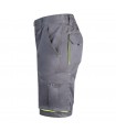 VL HEMERA Bermudas elasticas bicolor y multibolsillos 240 g m en algodon 46 EME 38 y poliester 16