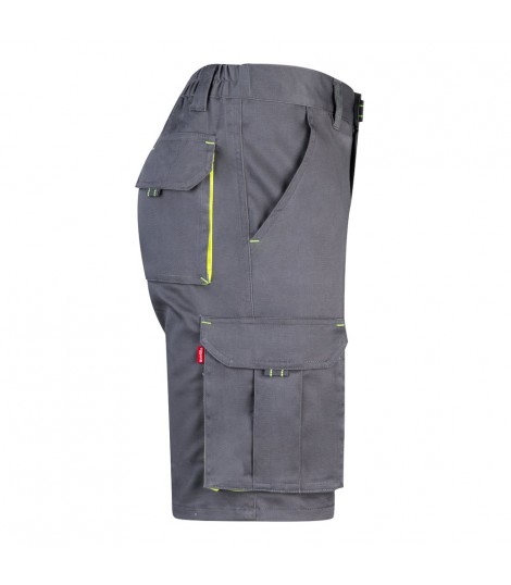 VL HEMERA Bermudas elasticas bicolor y multibolsillos 240 g m en algodon 46 EME 38 y poliester 16