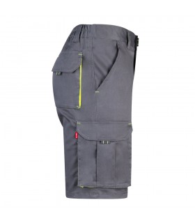 VL HEMERA Bermudas elasticas bicolor y multibolsillos 240 g m en algodon 46 EME 38 y poliester 16