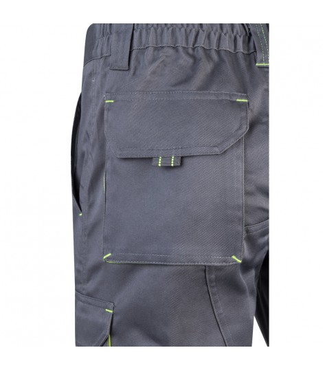 VL HEMERA Bermudas elasticas bicolor y multibolsillos 240 g m en algodon 46 EME 38 y poliester 16