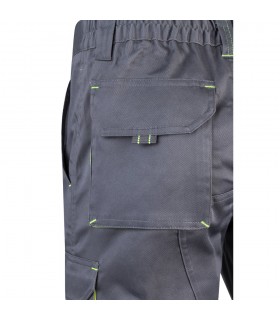 VL HEMERA Bermudas elasticas bicolor y multibolsillos 240 g m en algodon 46 EME 38 y poliester 16