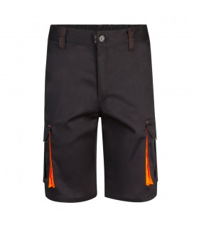 VL HEMERA Bermudas elasticas bicolor y multibolsillos 240 g m en algodon 46 EME 38 y poliester 16