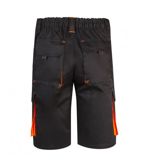 VL HEMERA Bermudas elasticas bicolor y multibolsillos 240 g m en algodon 46 EME 38 y poliester 16