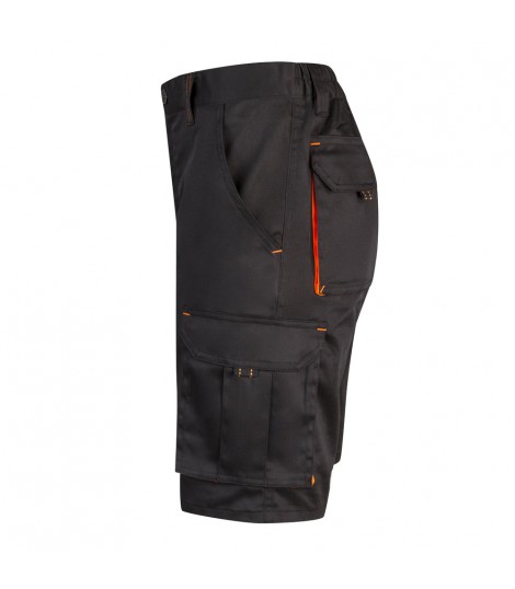 VL HEMERA Bermudas elasticas bicolor y multibolsillos 240 g m en algodon 46 EME 38 y poliester 16