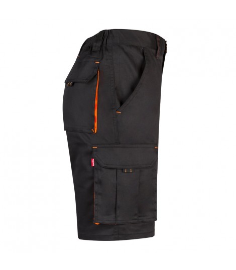 VL HEMERA Bermudas elasticas bicolor y multibolsillos 240 g m en algodon 46 EME 38 y poliester 16