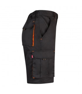 VL HEMERA Bermudas elasticas bicolor y multibolsillos 240 g m en algodon 46 EME 38 y poliester 16