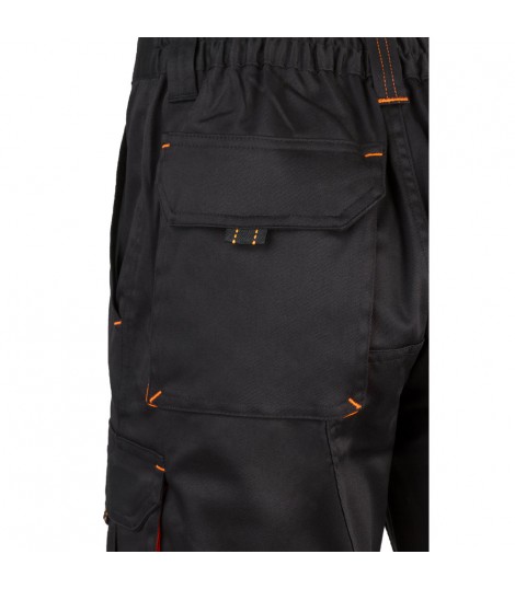 VL HEMERA Bermudas elasticas bicolor y multibolsillos 240 g m en algodon 46 EME 38 y poliester 16