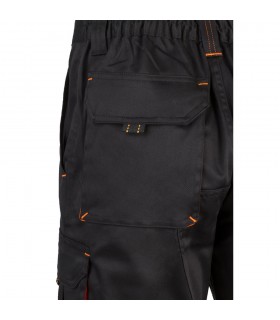 VL HEMERA Bermudas elasticas bicolor y multibolsillos 240 g m en algodon 46 EME 38 y poliester 16