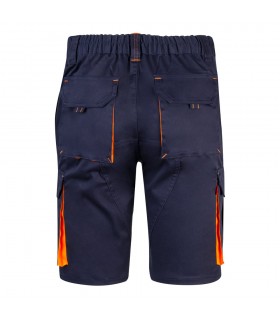 VL HEMERA Bermudas elasticas bicolor y multibolsillos 240 g m en algodon 46 EME 38 y poliester 16