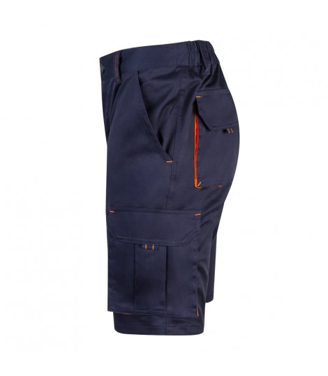 VL HEMERA Bermudas elasticas bicolor y multibolsillos 240 g m en algodon 46 EME 38 y poliester 16