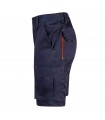 VL HEMERA Bermudas elasticas bicolor y multibolsillos 240 g m en algodon 46 EME 38 y poliester 16