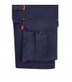 VL HEMERA Bermudas elasticas bicolor y multibolsillos 240 g m en algodon 46 EME 38 y poliester 16