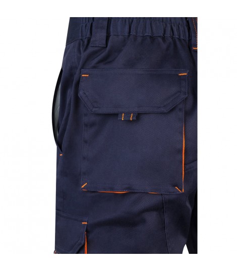VL HEMERA Bermudas elasticas bicolor y multibolsillos 240 g m en algodon 46 EME 38 y poliester 16