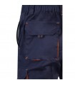 VL HEMERA Bermudas elasticas bicolor y multibolsillos 240 g m en algodon 46 EME 38 y poliester 16