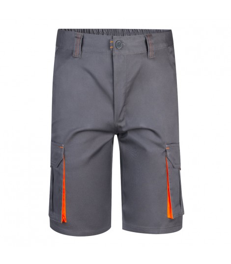VL HEMERA Bermudas elasticas bicolor y multibolsillos 240 g m en algodon 46 EME 38 y poliester 16
