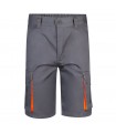VL HEMERA Bermudas elasticas bicolor y multibolsillos 240 g m en algodon 46 EME 38 y poliester 16