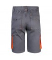 VL HEMERA Bermudas elasticas bicolor y multibolsillos 240 g m en algodon 46 EME 38 y poliester 16