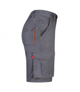 VL HEMERA Bermudas elasticas bicolor y multibolsillos 240 g m en algodon 46 EME 38 y poliester 16