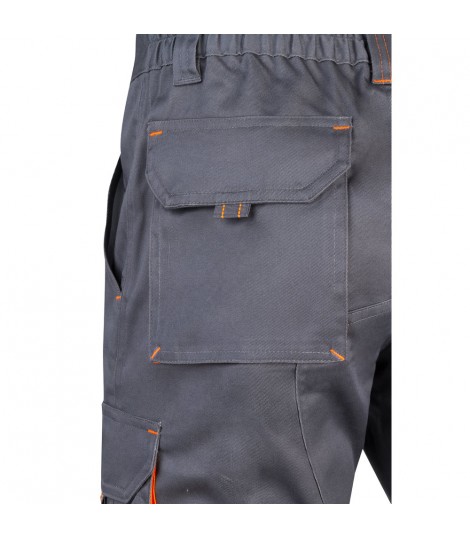 VL HEMERA Bermudas elasticas bicolor y multibolsillos 240 g m en algodon 46 EME 38 y poliester 16