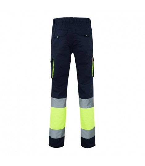 VL ZEUS LARGE Pantalon elastico multibolsillos bicolor 240 g m en algodon 46 EME 38 y poliester 16 