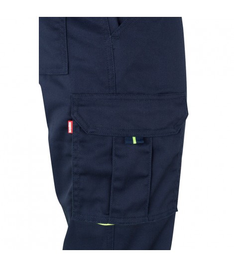 VL ZEUS LARGE Pantalon elastico multibolsillos bicolor 240 g m en algodon 46 EME 38 y poliester 16 