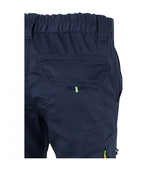 VL ZEUS LARGE Pantalon elastico multibolsillos bicolor 240 g m en algodon 46 EME 38 y poliester 16 