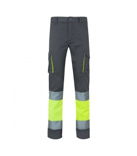 VL ZEUS LARGE Pantalon elastico multibolsillos bicolor 240 g m en algodon 46 EME 38 y poliester 16 