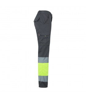 VL ZEUS LARGE Pantalon elastico multibolsillos bicolor 240 g m en algodon 46 EME 38 y poliester 16 