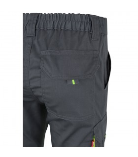 VL ZEUS LARGE Pantalon elastico multibolsillos bicolor 240 g m en algodon 46 EME 38 y poliester 16 