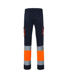 VL ZEUS LARGE Pantalon elastico multibolsillos bicolor 240 g m en algodon 46 EME 38 y poliester 16 