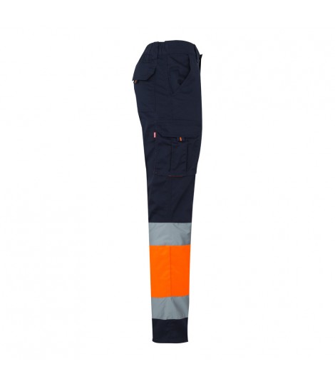 VL ZEUS LARGE Pantalon elastico multibolsillos bicolor 240 g m en algodon 46 EME 38 y poliester 16 