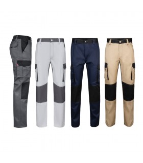VL NJORD Pantalon de sarga multibolsillos bicolor 240 g m en algodon 35 y poliester 65