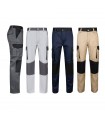 VL NJORD Pantalon de sarga multibolsillos bicolor 240 g m en algodon 35 y poliester 65