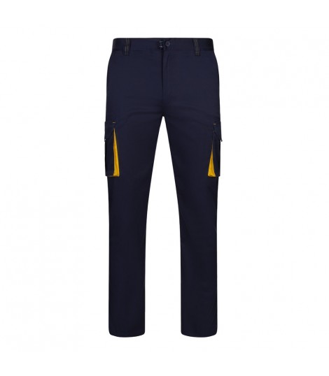 VL FIDES Pantalon elastico bicolor multibolsillos 240g m en algodon 46 EME 38 y poliester 16
