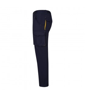 VL FIDES Pantalon elastico bicolor multibolsillos 240g m en algodon 46 EME 38 y poliester 16